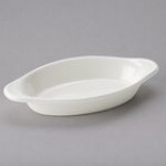Tuxton DMN-080 Mahogany 8 oz. Oval China Welsh Rarebit - 12/Case
