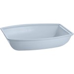 TableCraft CW3190GY 10.5 Qt. Gray Cast Aluminum Oblong Salad Bowl TableCraft CW3190GY 10.5 Qt. Gray Cast Aluminum Oblong Salad Bowl
