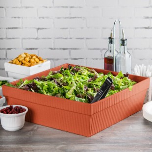 TableCraft CW1494CP 24 Qt. Copper Cast Aluminum Square Bowl TableCraft CW1494CP 24 Qt. Copper Cast Aluminum Square Bowl