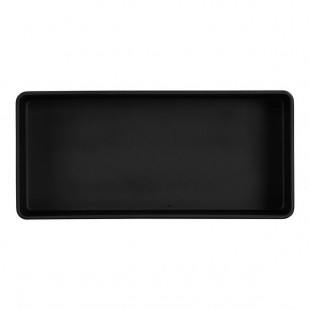Cal-Mil Hudson 72 oz. Black Rectangular Raised Rim Melamine Serving Bowl Cal-Mil Hudson 72 oz. Black Rectangular Raised Rim Melamine Serving Bowl