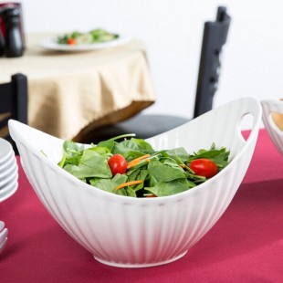 10 Strawberry Street WTR-13LNBOATBWL Whittier 80 oz. White Porcelain Boat Bowl with Line Texture - 4/Case 10 Strawberry Street WTR-13LNBOATBWL Whittier 80 oz. White Porcelain Boat Bowl with Line Texture - 4/Case