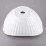 10 Strawberry Street WTR-13LNBOATBWL Whittier 80 oz. White Porcelain Boat Bowl with Line Texture - 4/Case