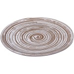 Elite Global Solutions Stardust 40 oz. Shallow Glossy / Matte Green Swirl Melamine Bowl - 6/Case