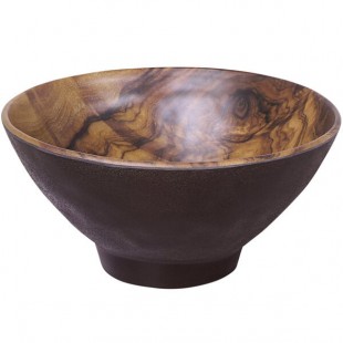 Elite Global Solutions D8384RB-SEQ Sequoia 57 oz. Round Wood Grain Melamine Bowl - 6/Case Elite Global Solutions D8384RB-SEQ Sequoia 57 oz. Round Wood Grain Melamine Bowl - 6/Case