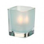 Hollowick 6505SSG Tetra Satin Seafoam Glass Square Votive Hollowick 6505SSG Tetra Satin Seafoam Glass Square Votive