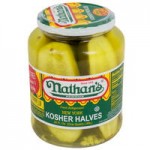Nathan's Famous 32 fl. oz. New York Kosher Dill Pickles - 12/Case