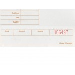 Choice 1 Part Tan and White Guest Check with Note Space, Beverage Lines, and Bottom Guest Receipt - 2,000/Case