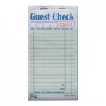 Choice 1 Part Tan and White Guest Check with Note Space, Beverage Lines, and Bottom Guest Receipt - 2,000/Case