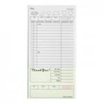 Choice 1 Part Tan and White Guest Check with Note Space, Beverage Lines, and Bottom Guest Receipt - 2,000/Case