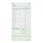 Choice 1 Part Tan and White Guest Check with Note Space, Beverage Lines, and Bottom Guest Receipt - 2,000/Case