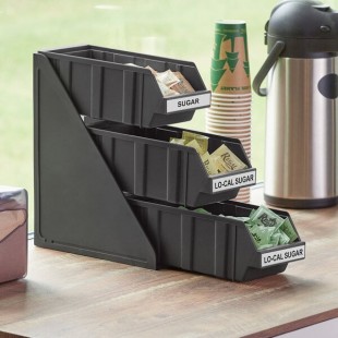 Choice Black 3-Tier Self-Serve Organizer Set with 3 Bins and 2 Label Sheets Choice Black 3-Tier Self-Serve Organizer Set with 3 Bins and 2 Label Sheets