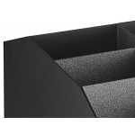ServSense Black 24-Section Dual-Sided Countertop Condiment Organizer - 16 1/4