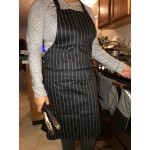 Choice Burgundy Poly-Cotton Standard Bib Apron with 2 Pockets - 34