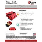 Sterno 72606 Red Small Insulated Vinyl Delivery Pizza Carrier, 17 Sterno 72606 Red Small Insulated Vinyl Delivery Pizza Carrier, 17