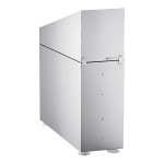 KleanTake by ServSense Stainless Steel Countertop 8-44 oz. Cup Dispenser Cabinet with Lid / Straw / Condiment Organizer - 2 Slots