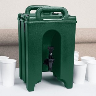 Cambro 100LCD519 Camtainer® 1.5 Gallon Kentucky Green Insulated Beverage Dispenser