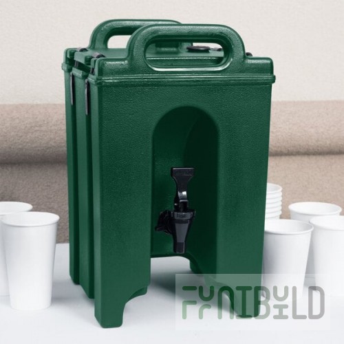 Cambro 100LCD519 Camtainer® 1.5 Gallon Kentucky Green Insulated Beverage Dispenser