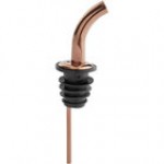 Acopa Black Angled Liquor Speed Pourer - 12/Pack