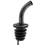 Acopa Black Angled Liquor Speed Pourer - 12/Pack