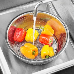 Choice 12 Qt. Stainless Steel Fine Chinese Colander Choice 12 Qt. Stainless Steel Fine Chinese Colander