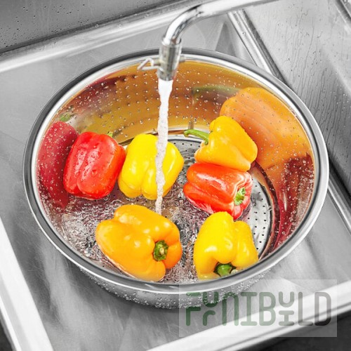 Choice 12 Qt. Stainless Steel Fine Chinese Colander