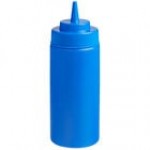 Choice 16 oz. Yellow Wide Mouth Squeeze Bottle - 6/Pack
