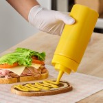 Choice 16 oz. Yellow Wide Mouth Squeeze Bottle - 6/Pack