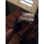 Lavex Powder-Free Disposable Nitrile Black 5 Mil Thick Textured Gloves - Extra Large - 1,000/Case