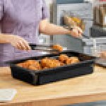 Carlisle 10401B03 StorPlus Full Size Black High Heat Plastic Food Pan - 4 Carlisle 10401B03 StorPlus Full Size Black High Heat Plastic Food Pan - 4