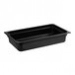 Carlisle 10401B03 StorPlus Full Size Black High Heat Plastic Food Pan - 4 Carlisle 10401B03 StorPlus Full Size Black High Heat Plastic Food Pan - 4