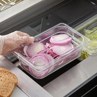 Vigor 1/4 Size Clear Polycarbonate Food Pan - 2 1/2 Vigor 1/4 Size Clear Polycarbonate Food Pan - 2 1/2