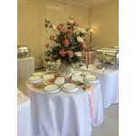 Visions 12 oz. White Plastic Bowl with Rose Gold / Copper Bands - 150/Case