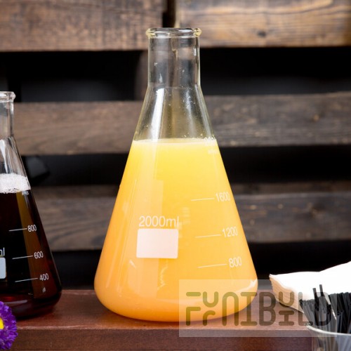 American Metalcraft GF68 Chemistry Collection 68 oz. (2000 mL) Erlenmeyer Flask Glass