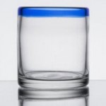 Libbey 92308 Aruba 12 oz. Customizable Margarita Glass with Cobalt Blue Rim and Base - 12/Case