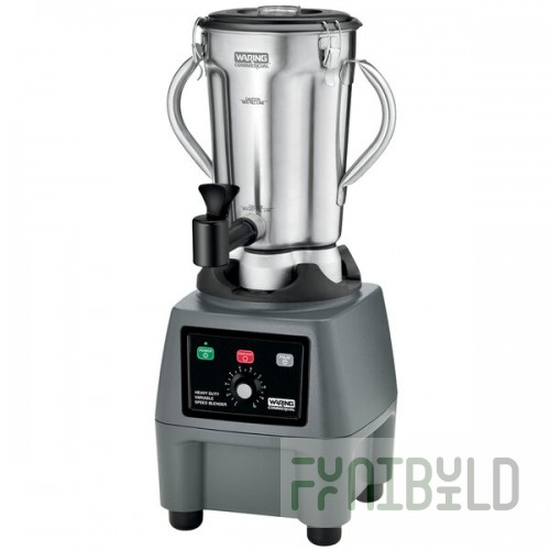 Waring CB15VSF 1 Gallon Variable Speed Food Blender with Stainless Steel Container and Spigot - 120V