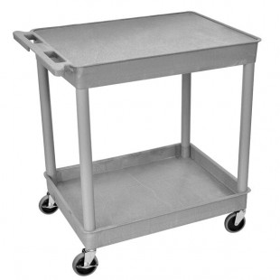 Luxor TC21-G Gray 1 Tub, 1 Shelf Utility Cart - 24