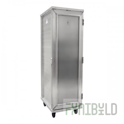 New Age Industrial Heavy-Duty Series 20-Pan Front-Load Full-Size Mobile Angle-Ledge Aluminum Enclosed Sheet Pan Rack 97718