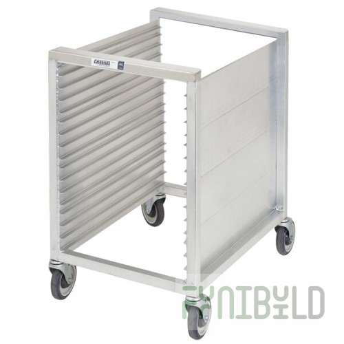 Channel 615 16 Pan End Load Semi-Enclosed Aluminum Bun / Sheet Pan Rack - Assembled