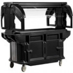 Cambro VBRU5186 Navy Blue 5' Versa Ultra Food / Salad Bar with Storage and Standard Casters Cambro VBRU5186 Navy Blue 5' Versa Ultra Food / Salad Bar with Storage and Standard Casters