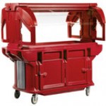 Cambro VBRU5186 Navy Blue 5' Versa Ultra Food / Salad Bar with Storage and Standard Casters Cambro VBRU5186 Navy Blue 5' Versa Ultra Food / Salad Bar with Storage and Standard Casters