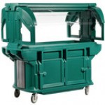 Cambro VBRU5186 Navy Blue 5' Versa Ultra Food / Salad Bar with Storage and Standard Casters Cambro VBRU5186 Navy Blue 5' Versa Ultra Food / Salad Bar with Storage and Standard Casters
