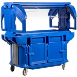 Cambro VBRU5186 Navy Blue 5' Versa Ultra Food / Salad Bar with Storage and Standard Casters Cambro VBRU5186 Navy Blue 5' Versa Ultra Food / Salad Bar with Storage and Standard Casters