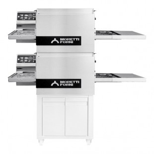 Moretti Forni T64E Electric Ventless Double Stacked Countertop Conveyor Oven - 208V, 1 Phase