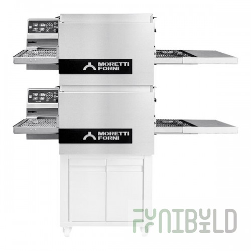 Moretti Forni T64E Electric Ventless Double Stacked Countertop Conveyor Oven - 208V, 1 Phase