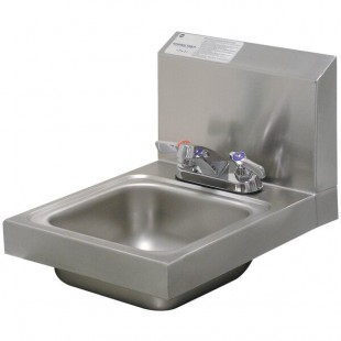 Advance Tabco 7-PS-22 Space Saving Hand Sink with Deck Mount Faucet - 12 Advance Tabco 7-PS-22 Space Saving Hand Sink with Deck Mount Faucet - 12
