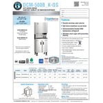 Hoshizaki DCM-500BWK-OS Opti-Serve Water-Cooled Countertop Ice Maker and Water Dispenser - 610 lb. Hoshizaki DCM-500BWK-OS Opti-Serve Water-Cooled Countertop Ice Maker and Water Dispenser - 610 lb.