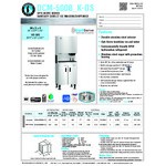 Hoshizaki DCM-500BAK-OS Opti-Serve Air-Cooled Hands-Free Cubelet Ice Maker and Water Dispenser with Floor Stand and Built-In Storage Bin - 597 lb., 115V