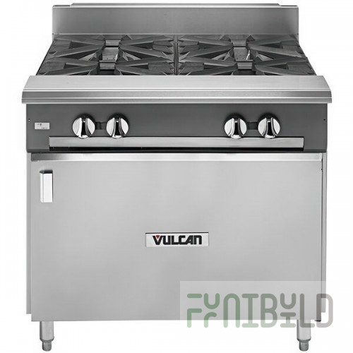 Vulcan V4B36B-LP V Series Liquid Propane 4 Burner 36