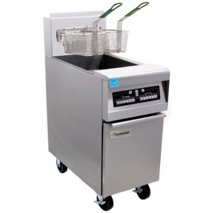 Frymaster PH155-2C Natural Gas High Efficiency Split Pot Fryer 50 lb. with Programmable Computer Controls - 80,000 BTU
