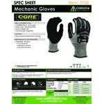 Cordova OGRE CRX-4 13 Gauge Dark Gray CRX Fiber Touchscreen Gloves with Black Sandy Nitrile Palm Coating and TPR Protectors - 2X